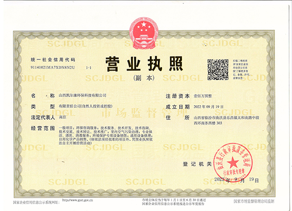 山西分公司營業(yè)執(zhí)照